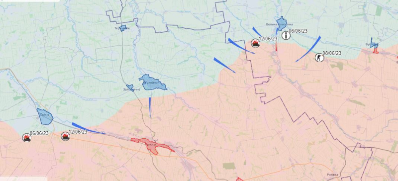 Сражение за Времьевский выступ сегодня, 16 июня 2023: карта боевых действий, где идут бои, последние новости на 16.06.2023, контролируется ли Россией